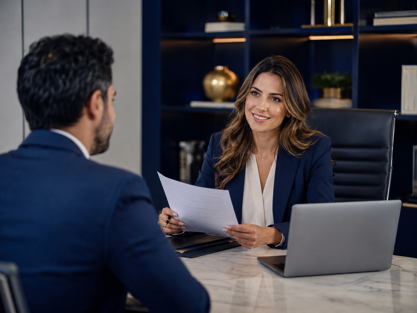 Recrutadora da ABRA RH conduzindo entrevista profissional